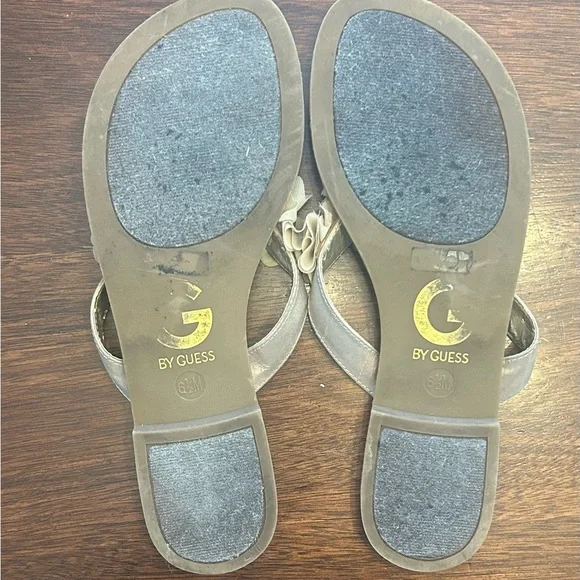 Guess Gold and Cream Floral Sandals - Picture 2 of 2